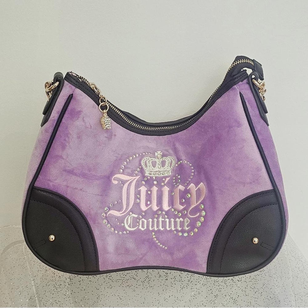 Juicy Couture Lavender and Black Hobo Bag
